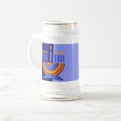 Colorful Menorah Hanukkah Gift Bierpul (Voorkant links)