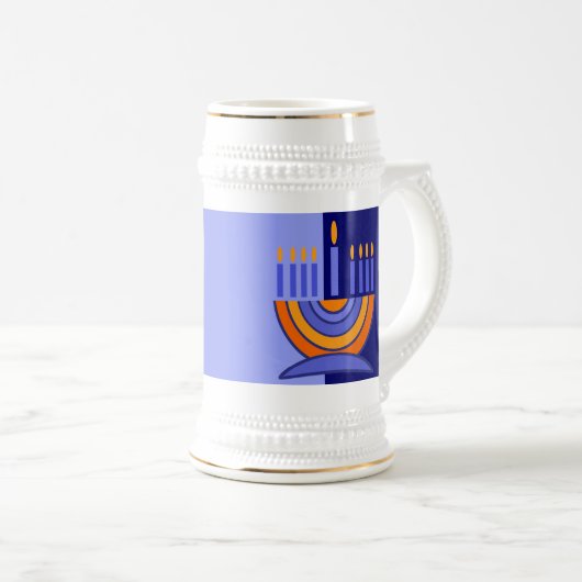 Colorful Menorah Hanukkah Gift Bierpul (Voorkant rechts)