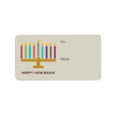Colorful Menorah Hanukkah Gift Etiket (Voorkant)