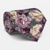 Colorful Mens Accessories Peonies Flower Stropdas (Opgerold)