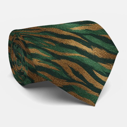 Colorful Mens Accessories Tiger Print Stropdas (Opgerold)
