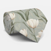 Colorful Mens Fashion Tulip Flower Stropdas (Opgerold)