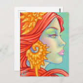 Colorful Mermaid Art Briefkaart (Voorkant / Achterkant)