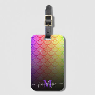 Colorful Mermaid Bagagelabel