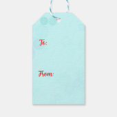 Colorful Mermaid Holding met kerstmis Cadeaulabel (Achterkant)