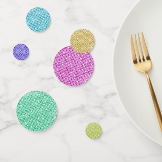 Colorful Mermaid Scales Design Table Confetti (Groep)