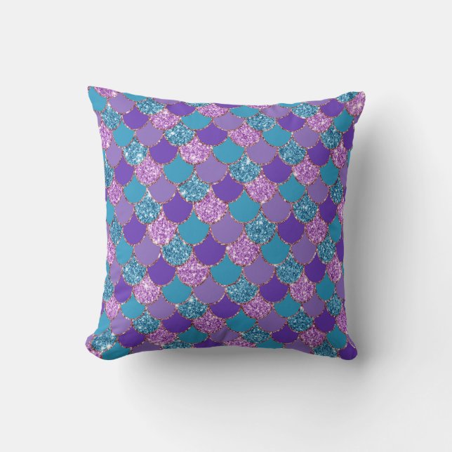 Colorful mermaid scales pattern kussen (Voorkant)