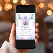Colorful Mermaid Tail Birthday Invitation Kaart