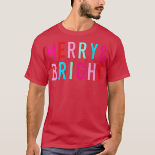 Colorful Merry and Bright Family Merry kerstp T-shirt