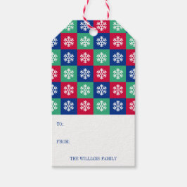 Colorful Merry and Bright kerstcadeau Label Cadeaulabel