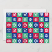 Colorful Merry and Bright Kerstmis nodigt Kaart ui (Achterkant)