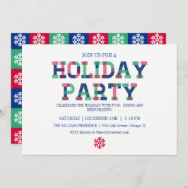 Colorful Merry and Bright Kerstmis nodigt Kaart ui