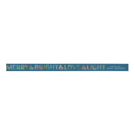 Colorful Merry & Bright Love & Light Jouw naam Gro Grosgrain Lint