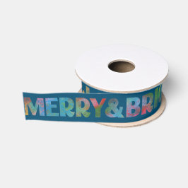 Colorful Merry & Bright Love & Light Jouw naam Gro Grosgrain Lint
