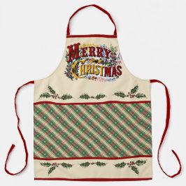 Colorful "Merry Christmas" Apron Schort