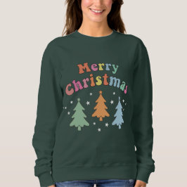 colorful Merry Christmas Tree Sweatshirt