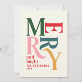 Colorful  merry chritsmas aankondiging (Voorkant)