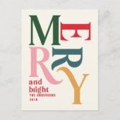 Colorful  merry chritsmas aankondiging (Voorkant)