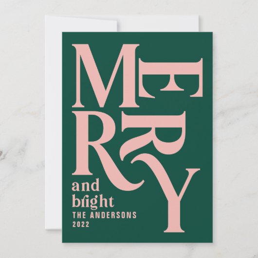 Colorful merry chritsmas aankondiging (Voorkant)