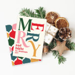 Colorful  merry chritsmas aankondiging<br><div class="desc">Kleurrijke  grafische typografie is een vrolijke chritsmas-kaart. Een deel van een stoutmoedig feestelijk collectie.</div>