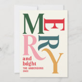 Colorful merry chritsmas aankondiging (Voorkant)