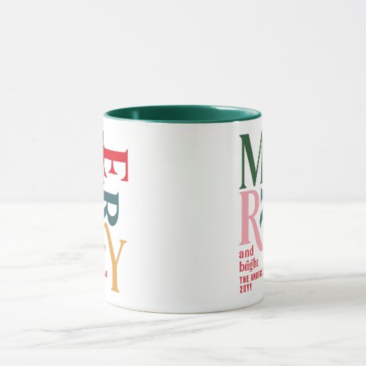 Colorful merry chritsmas gift mok (Midden)