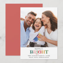 Colorful Merry en Bright kerst foto