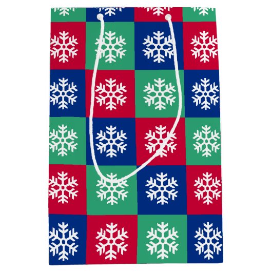 Colorful Merry en Bright kerstcadeautas Medium Cadeauzakje (Voorkant)