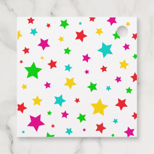 Colorful Merry en Bright kerstcadeautjes Bedankjes Labels (Achterkant)