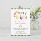 Colorful Merry en Bright Kerstfeest Kaart (Staand voorkant)