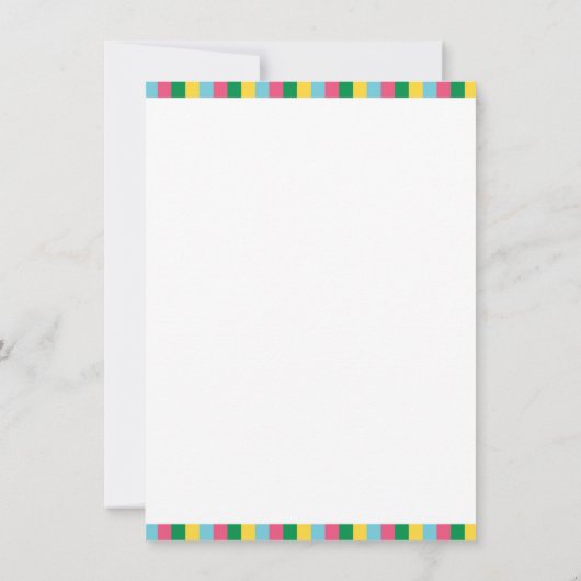 Colorful Merry en Bright Kerstfeest Kaart (Achterkant)