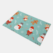 Colorful Merry en Bright Kerstmis 2023 Familie Ho Deurmat (Schuin)