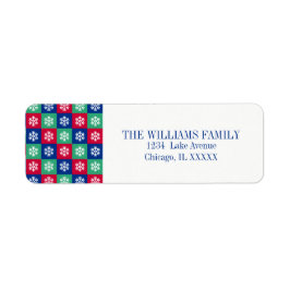 Colorful Merry en heldere kerstAdresetiketten Etiket