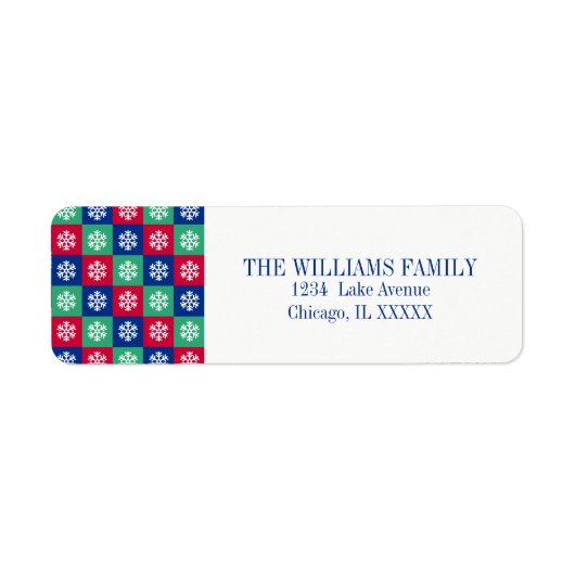 Colorful Merry en heldere kerstAdresetiketten Etiket (Voorkant)