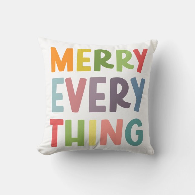 Colorful Merry Everything Inclusive HOLIDAY COZY Kussen (Voorkant)