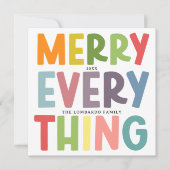 Colorful Merry Everything Inclusive Photo message  Feestdagenkaart (Voorkant)