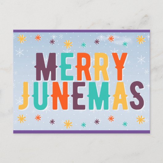 Colorful Merry Junemas Briefkaart (Voorkant)