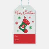 Colorful Merry kerst Cadeaulabel (Voorkant)