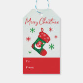 Colorful Merry kerst Cadeaulabel (Achterkant)