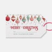 Colorful Merry kerst Cadeaulabel (Voorkant (Horizontaal))