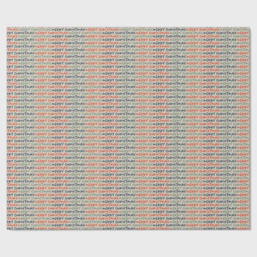 Colorful Merry kerst Cadeaupapier (Vlak)