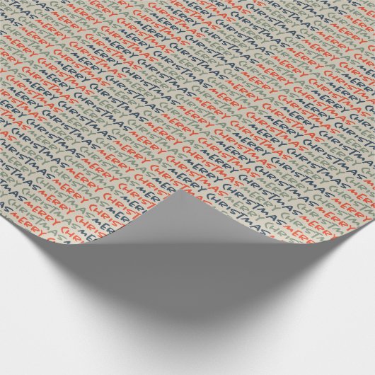 Colorful Merry kerst Cadeaupapier (Hoek)