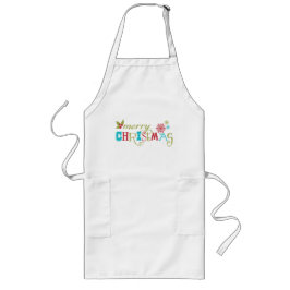 Colorful Merry kerst Lang Schort