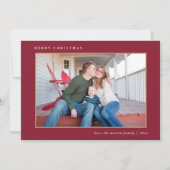 Colorful Merry-kerstrode kleurendruk Feestdagenkaart (Voorkant)