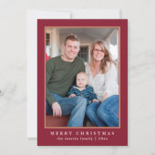 Colorful Merry-kerstrode kleurendruk Feestdagenkaart (Voorkant)