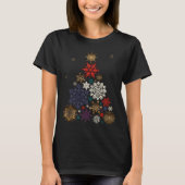 Colorful Merry kerstsnowflake Tree-feestartikel T-shirt (Voorkant)