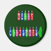 Colorful Merry Ornament Font Magneet (Voorkant)