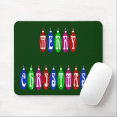 Colorful Merry Ornament Font Muismat (Met muis)