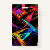 Colorful Messy Black Base Employee Name Badge (Achterkant)