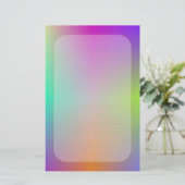 "Colorful Metallic" fijn gelinkte banketbakkerij Briefpapier (Staand voorkant)